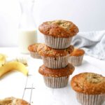 vegan tahini banana muffins