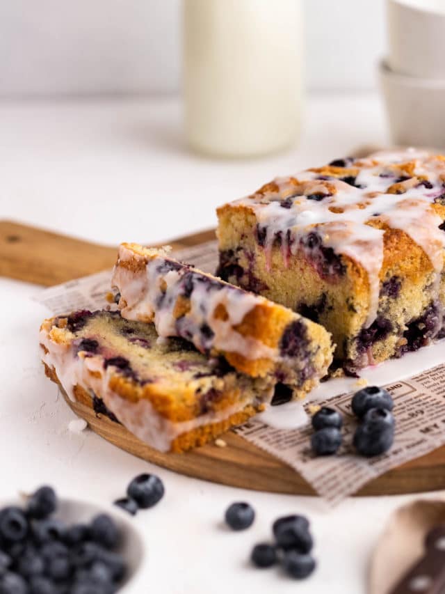 Vegan lemon blueberry loaf cake recipe