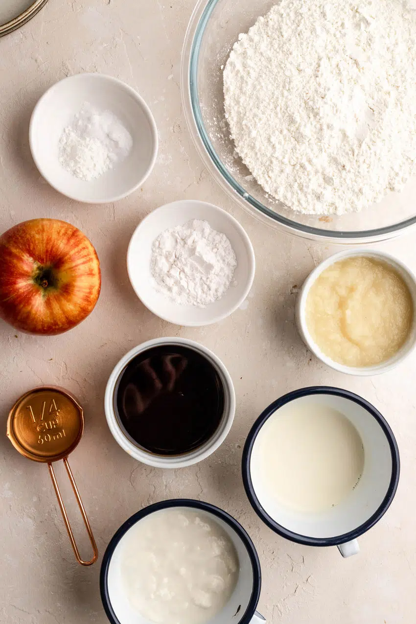 Vegan apple cinnamon muffins ingredients
