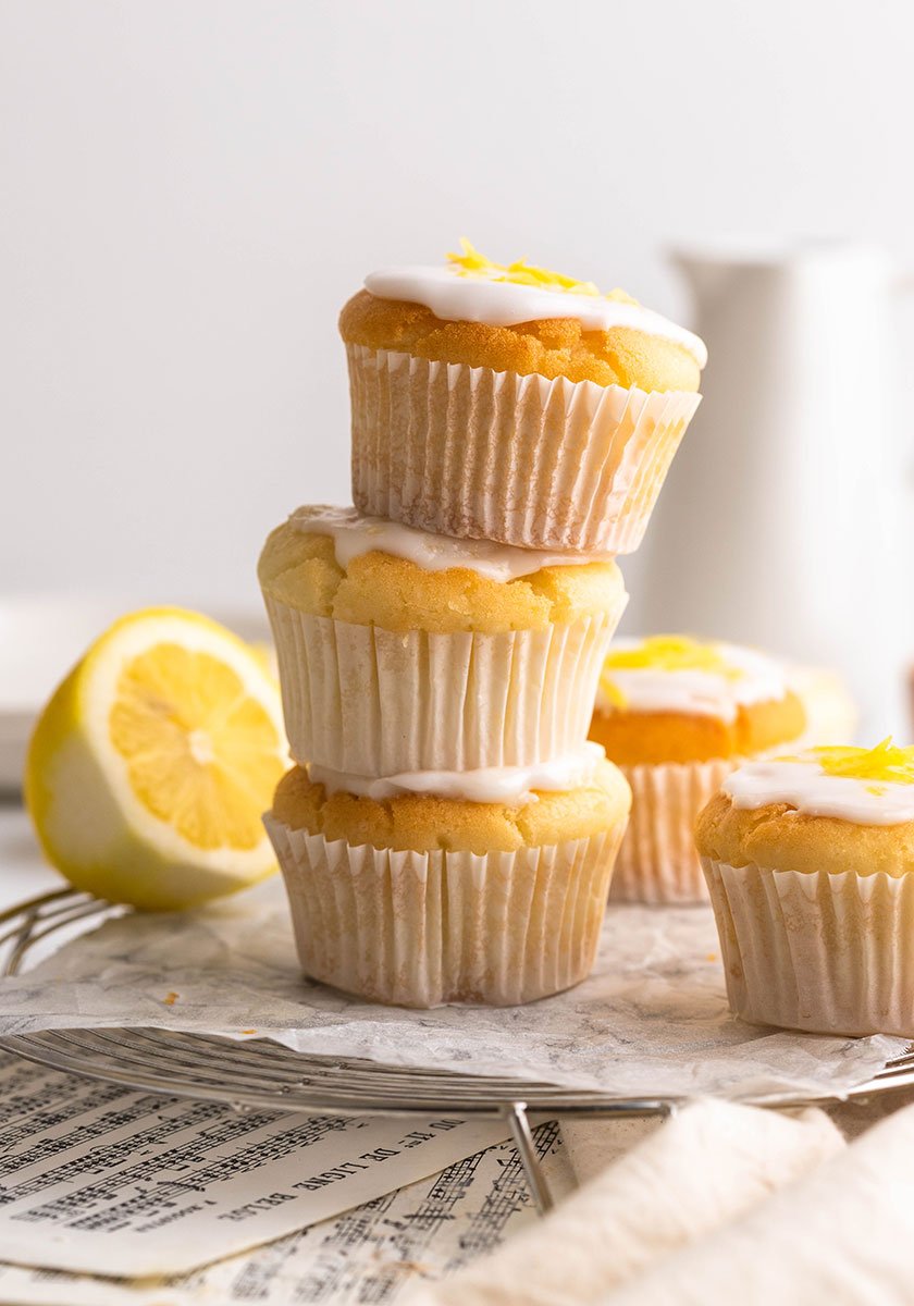 vegan gluten-free lemon muffins