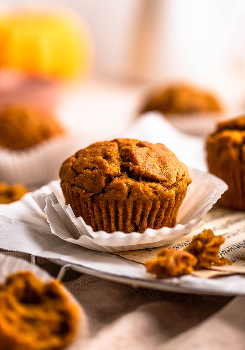 the best vegan pumpkin banana muffins