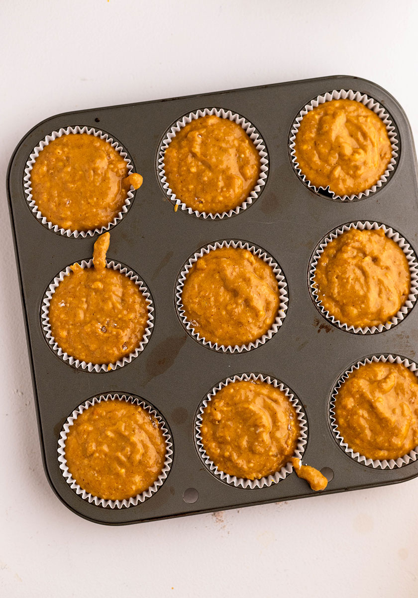 vegan pumpkin banana muffins