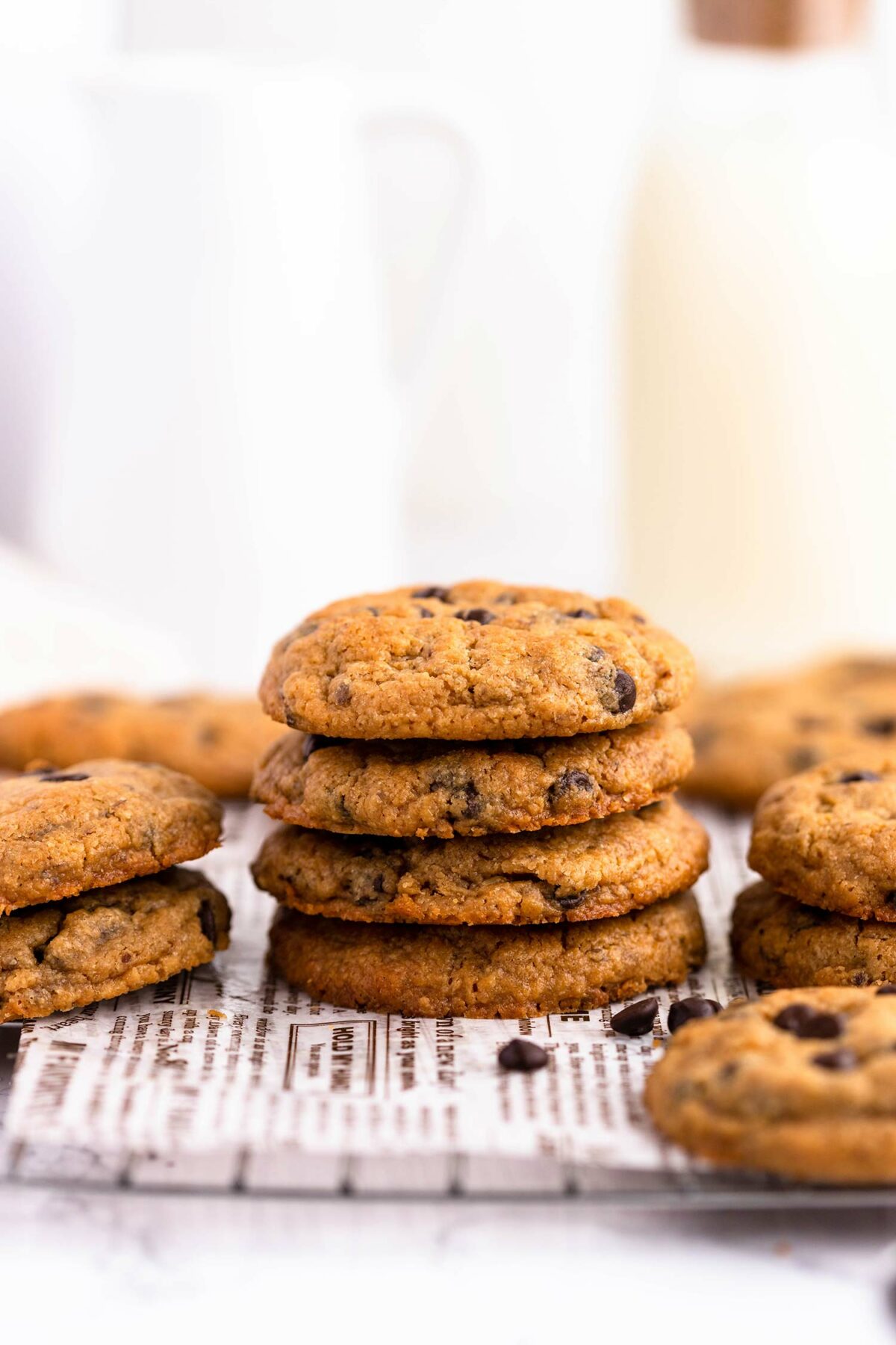 easy vegan peanut butter chocolate chip cookies