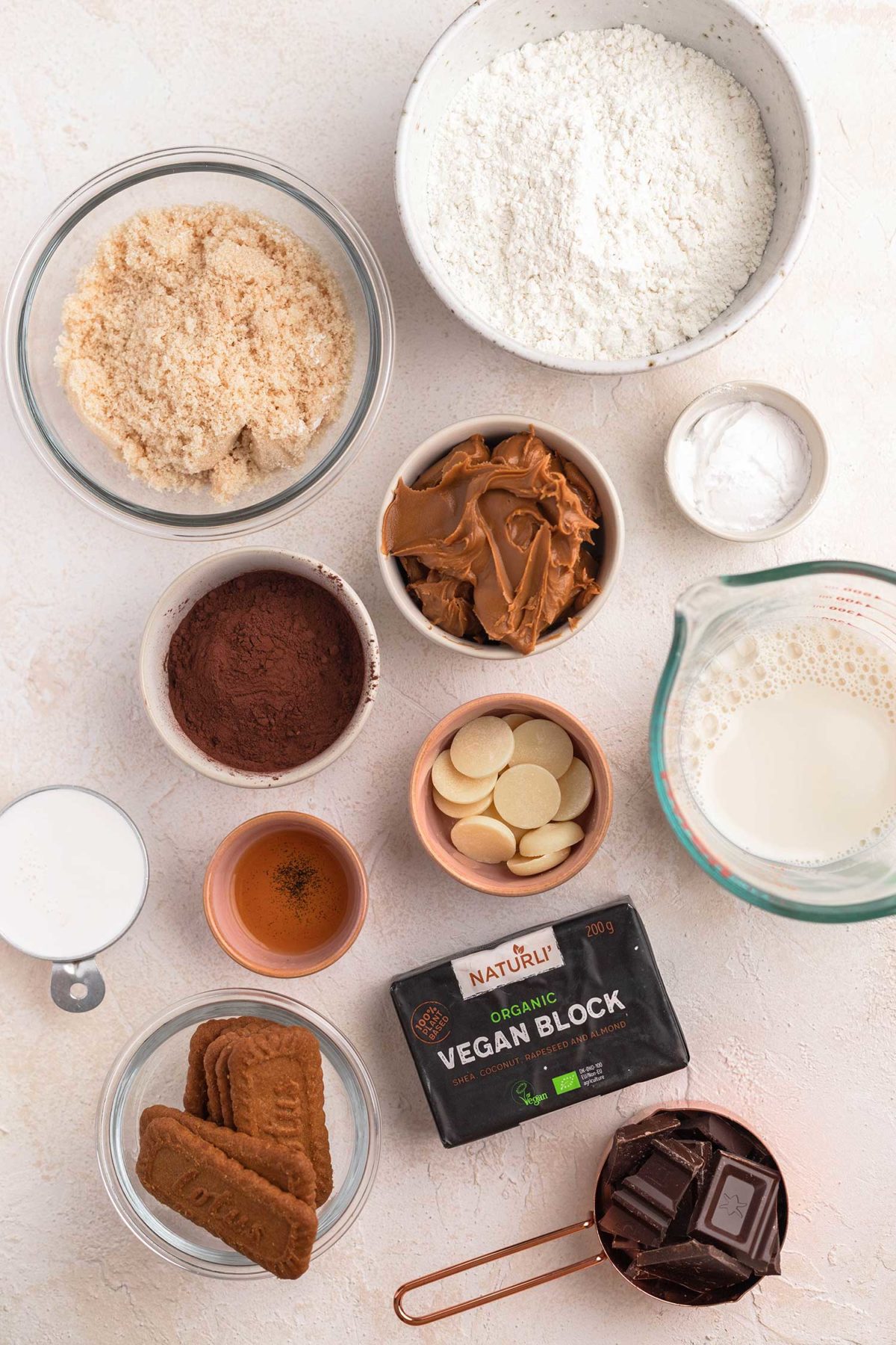 vegan biscoff brownies ingredients