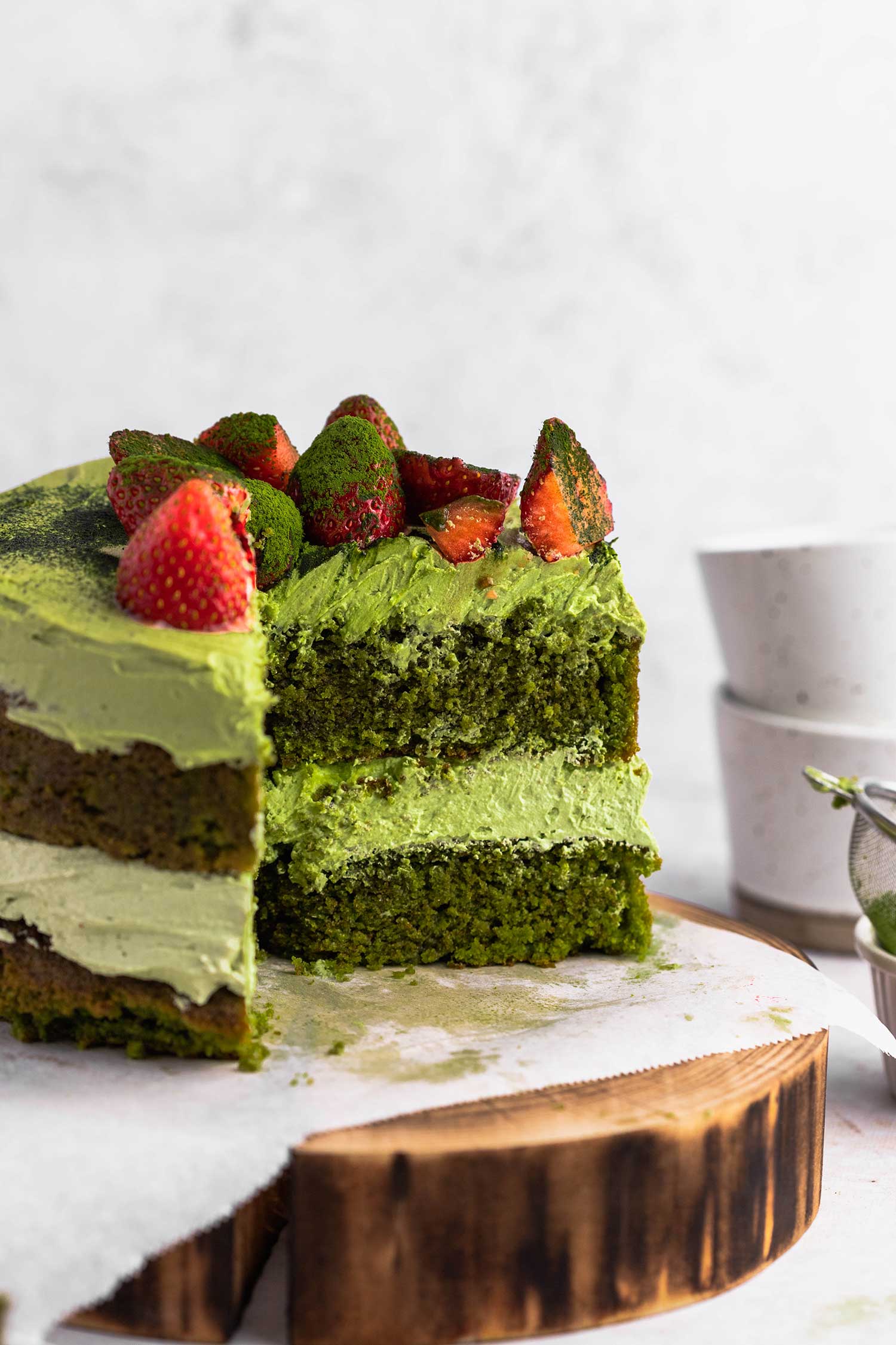 Super Easy Vegan Matcha Cake The Chestnut Bakery