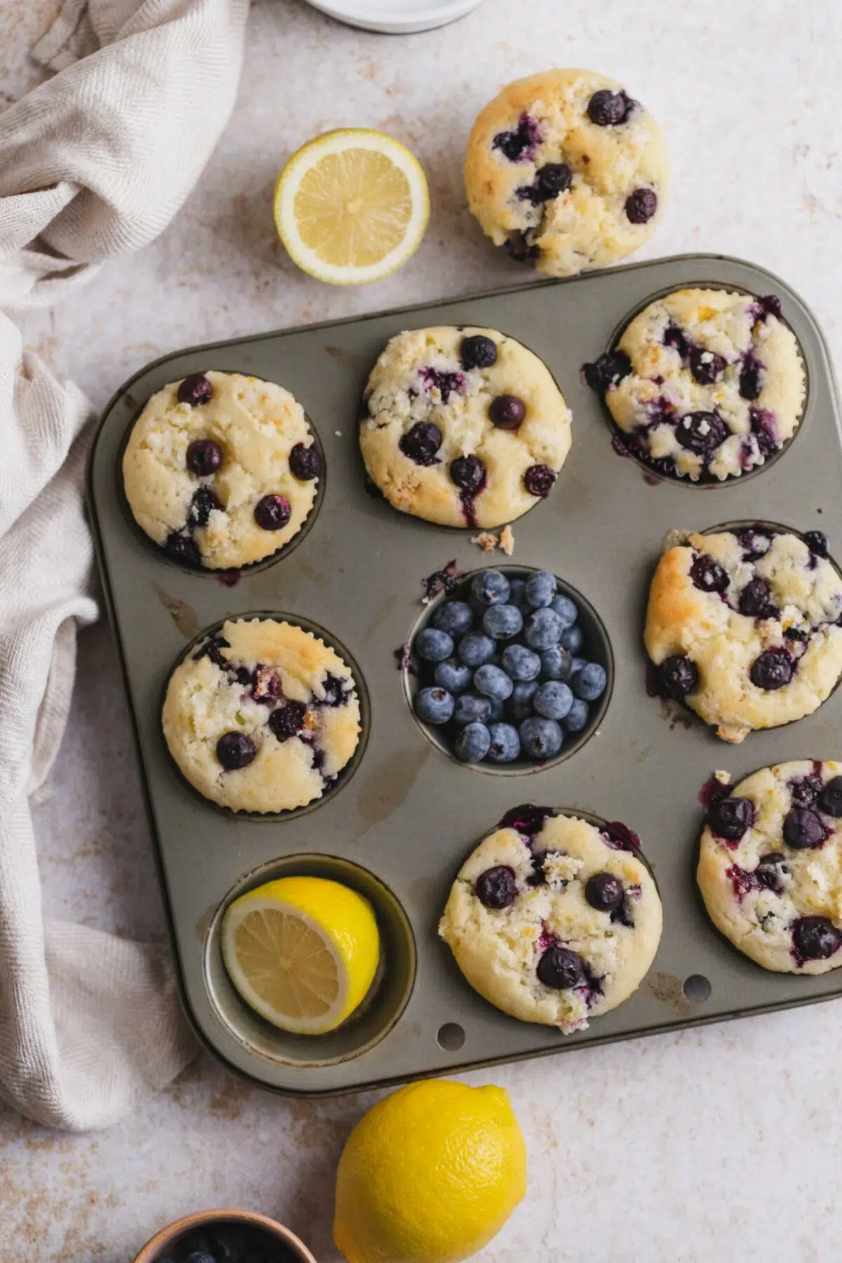blueberry and lemon muffins