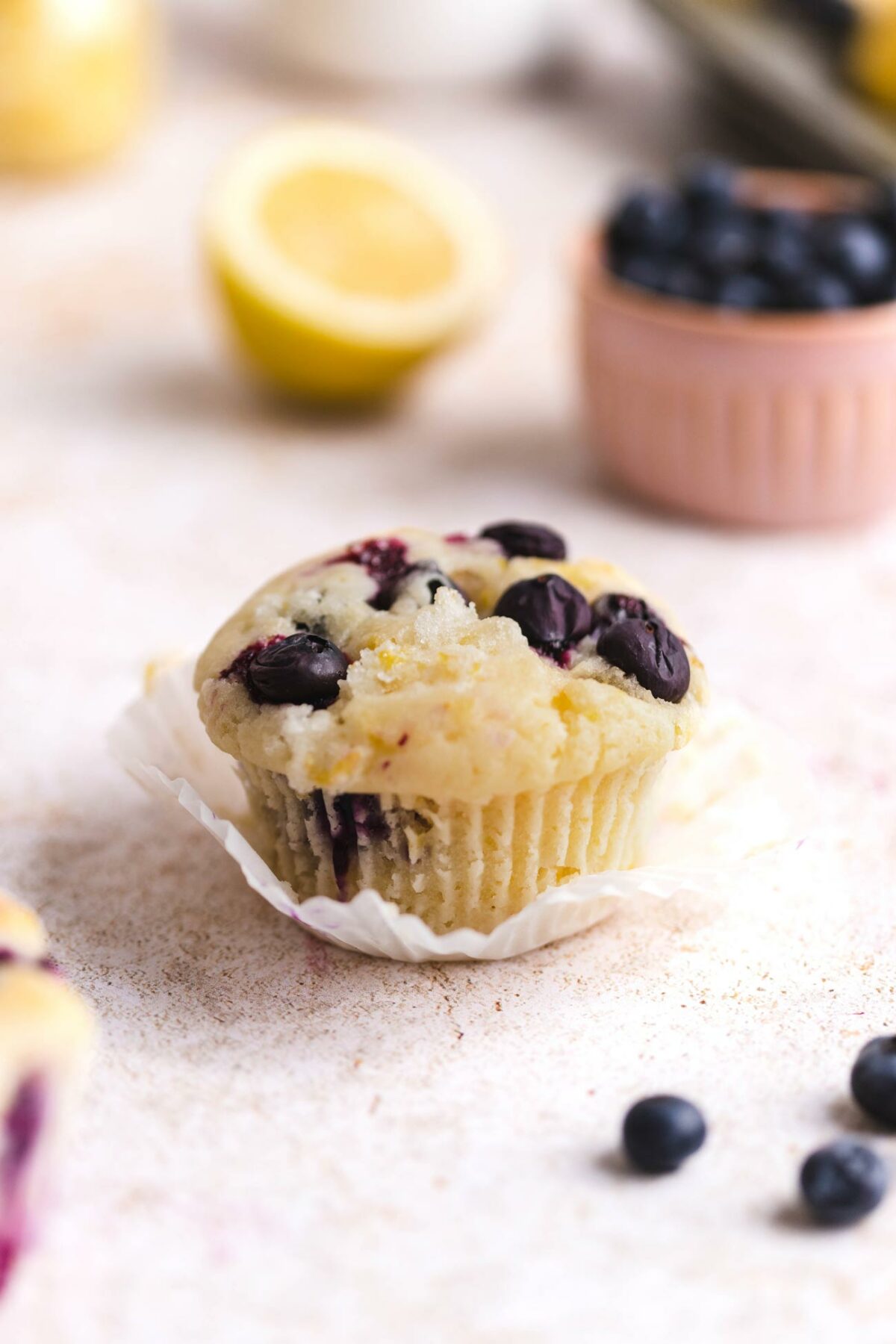 easy blueberry lemon muffins