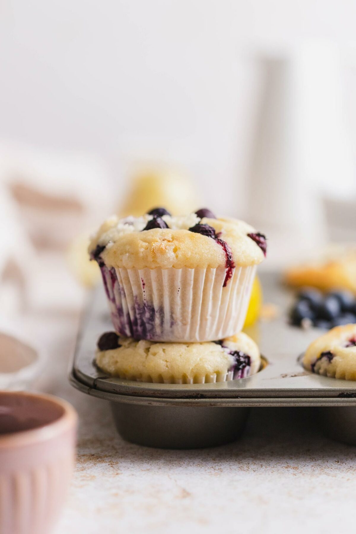 vegan blueberry lemon muffins