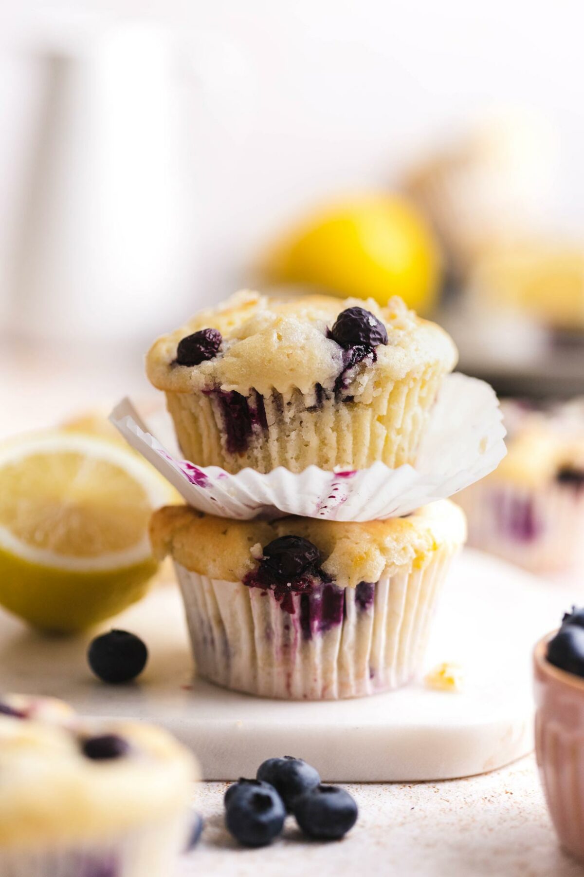 vegan lemon blueberry muffins