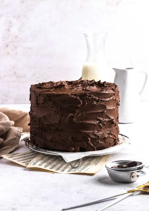 Fudgy Vegan Brownie Cake – Easy!
