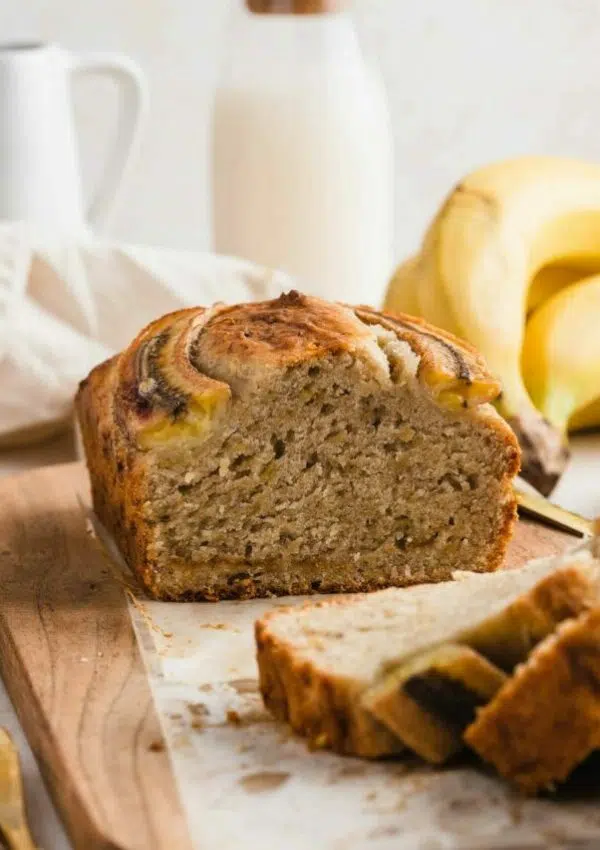 5 ingredient vegan banana bread