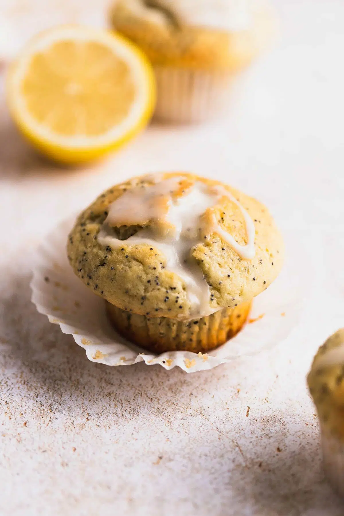 vegan poppy seed lemon muffins