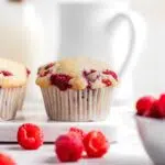 vegan raspberry muffins