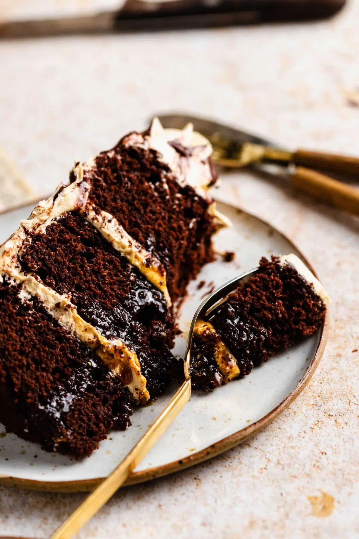 salted caramel chocolate cake plant based