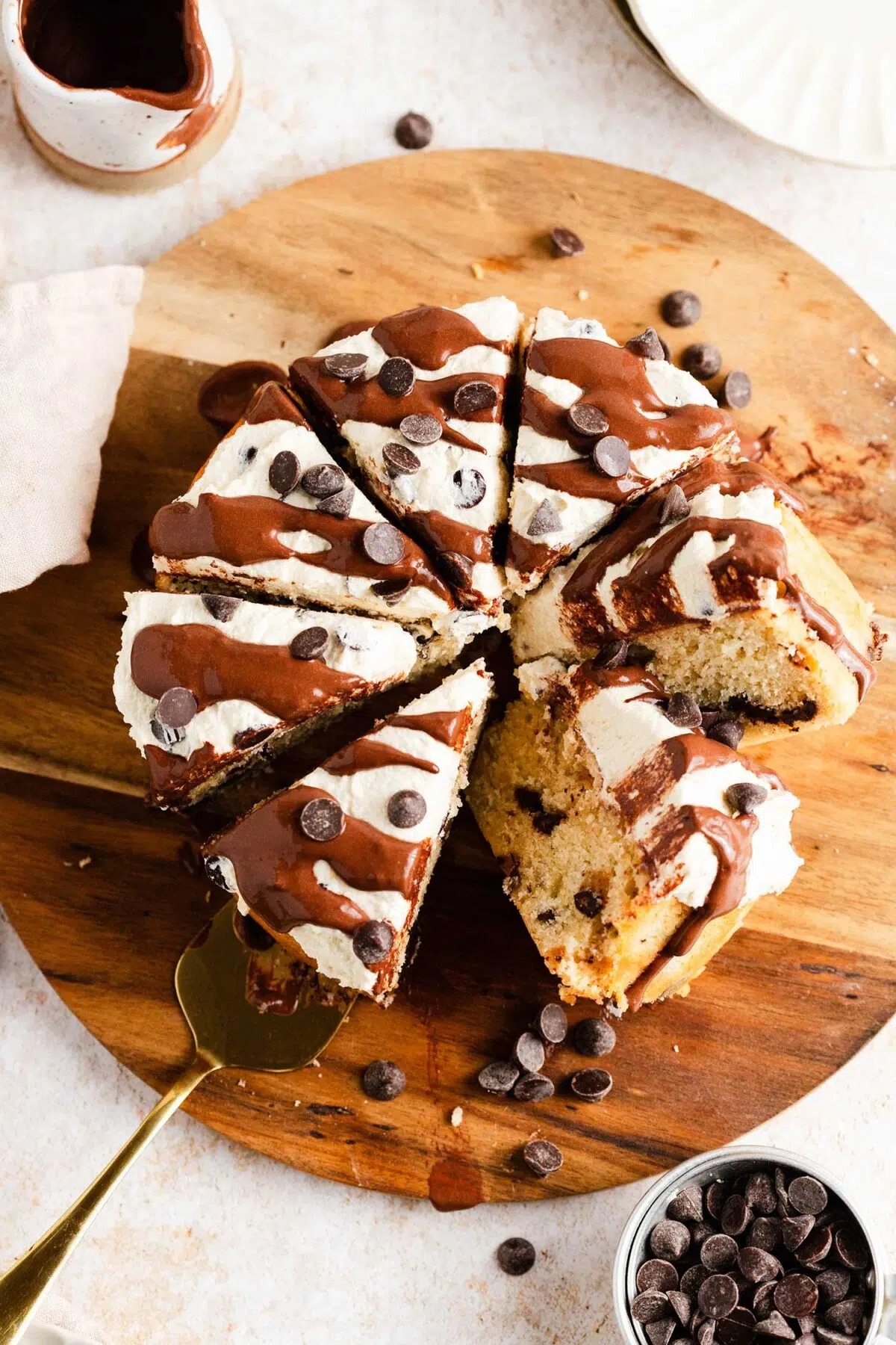 plant based chocolate chip cake