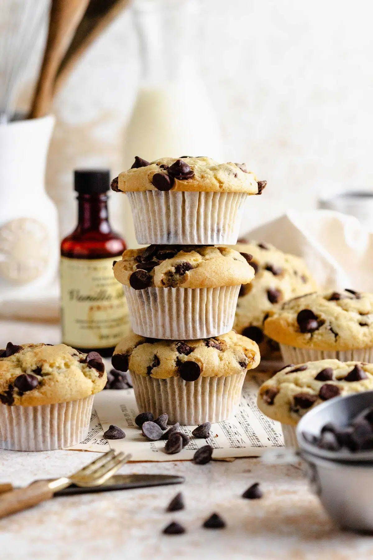 chocolate chip muffins eggless