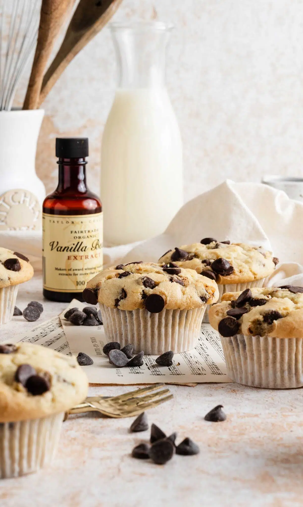 vegan chocolate chip muffins