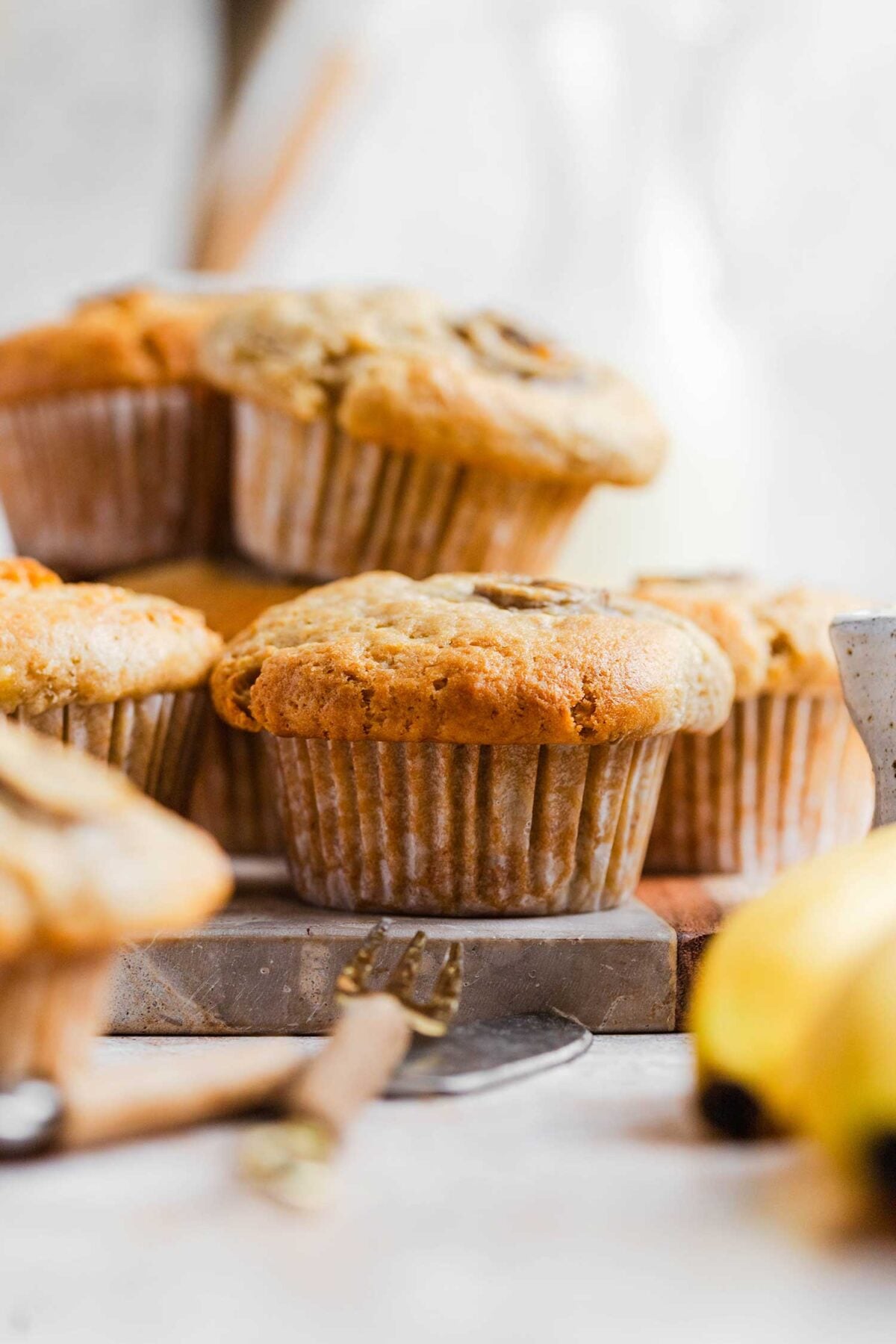 Banana Tahini Muffins - Vegan & Easy!