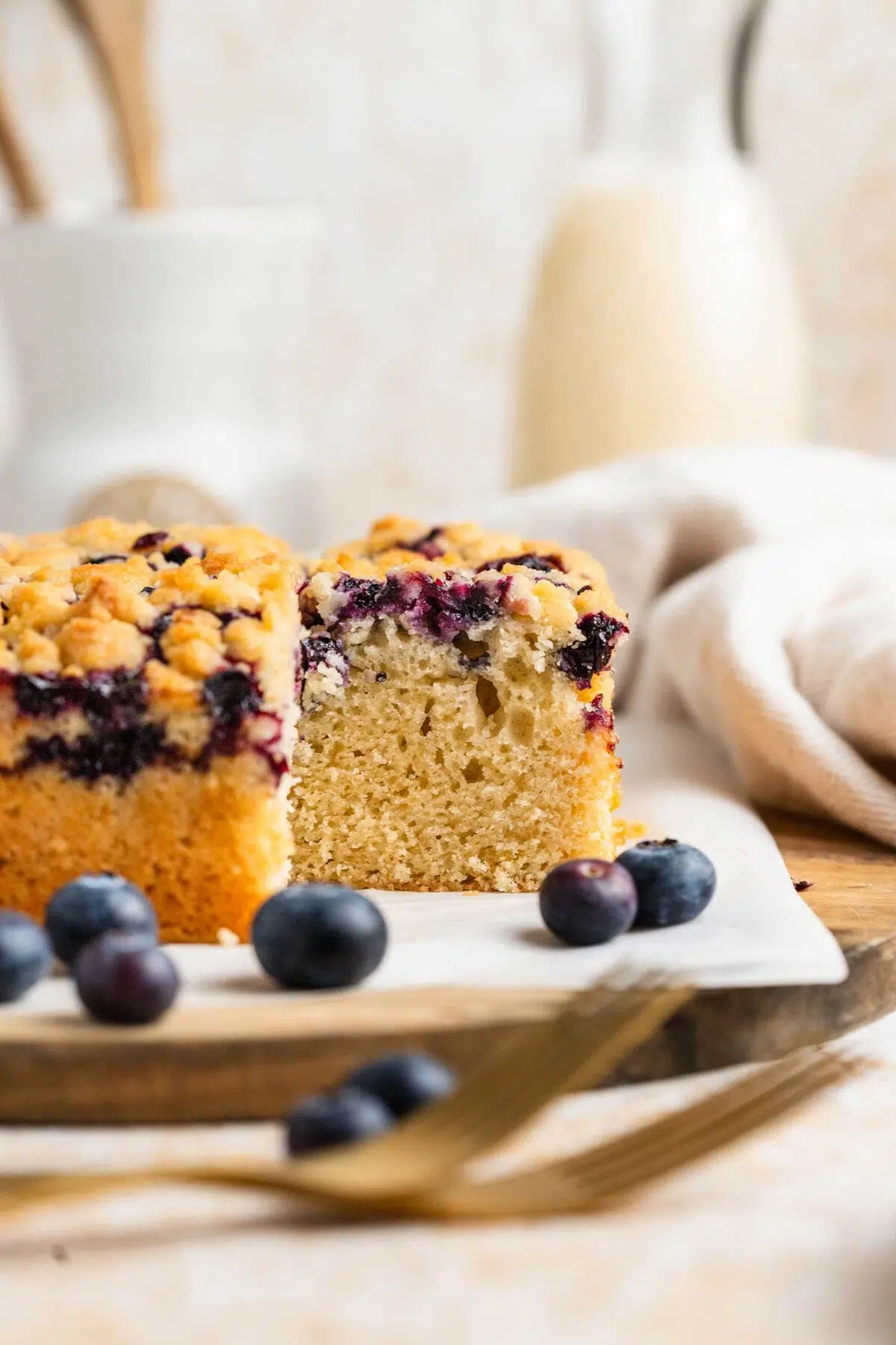 vegan blueberry coffee cake