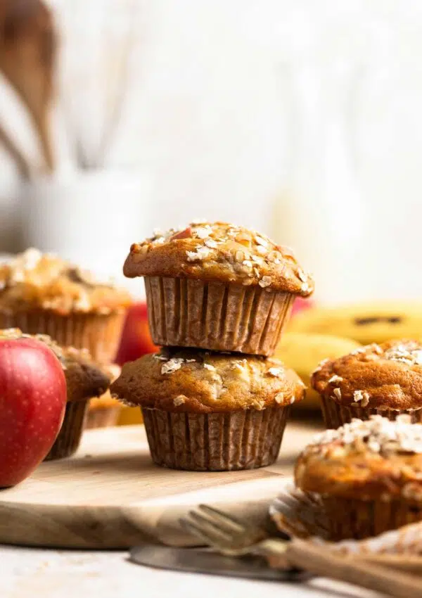 apple banana muffins easy