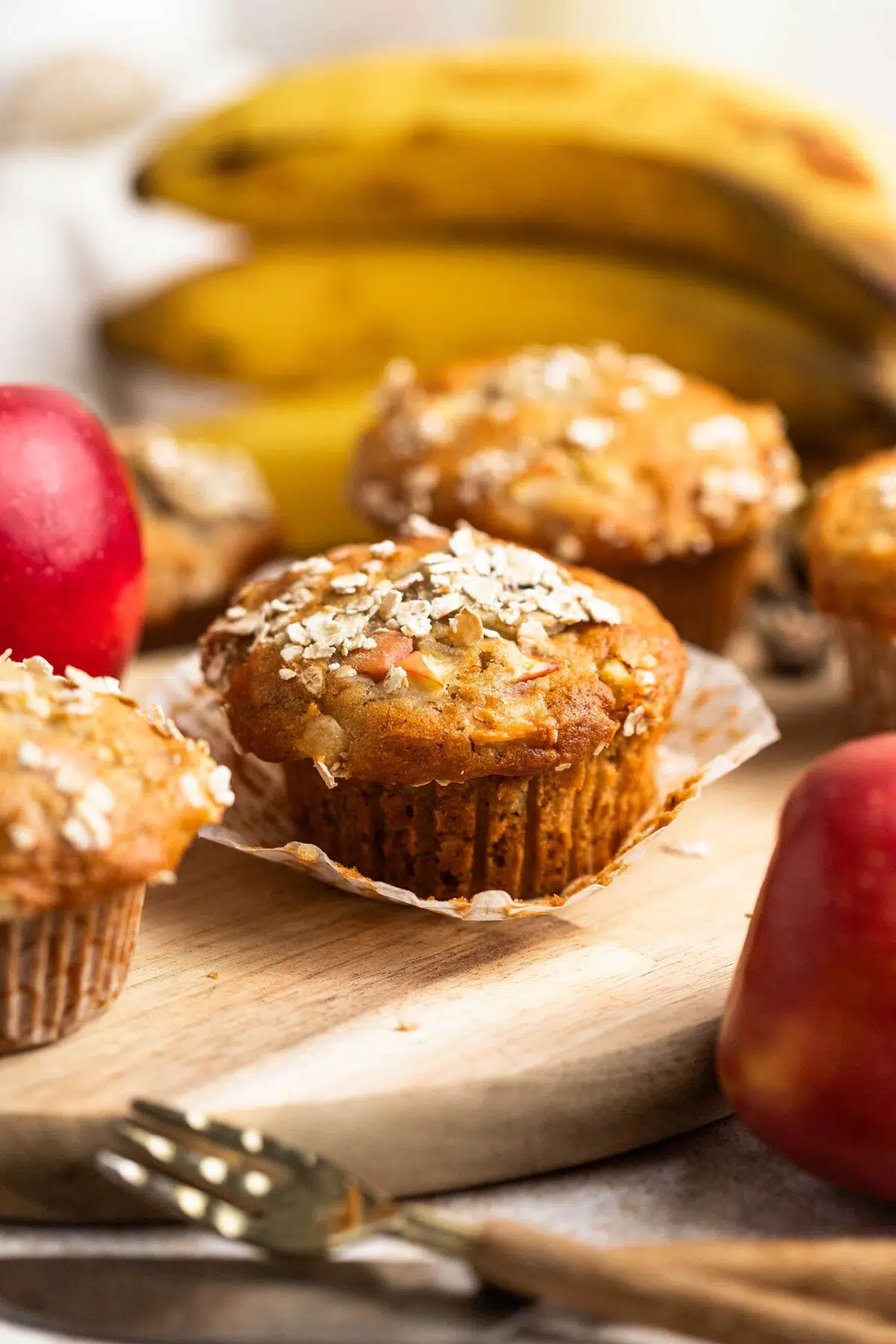 egg free apple banana muffins