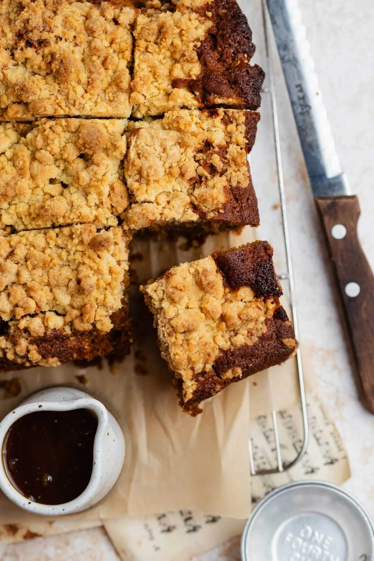 plant based caramel coffee cake