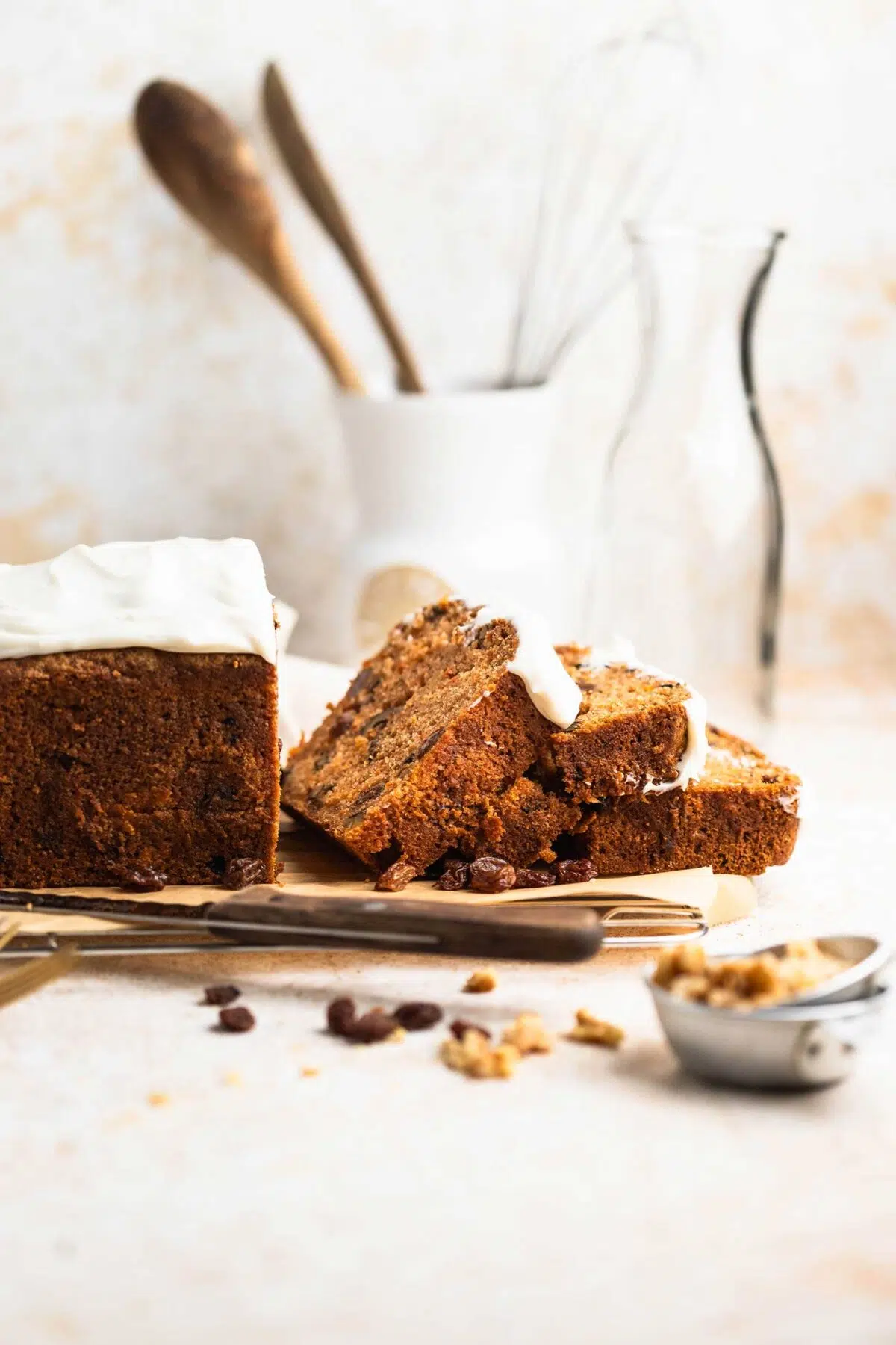 plant based carrot cake loaf