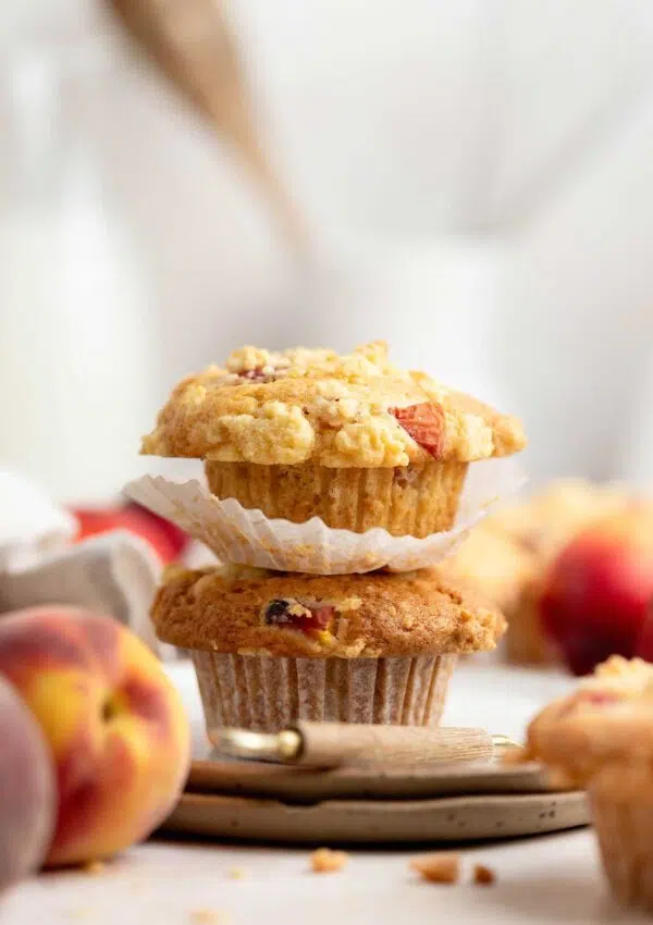 Easy Peach Muffins – Vegan & Delicious!