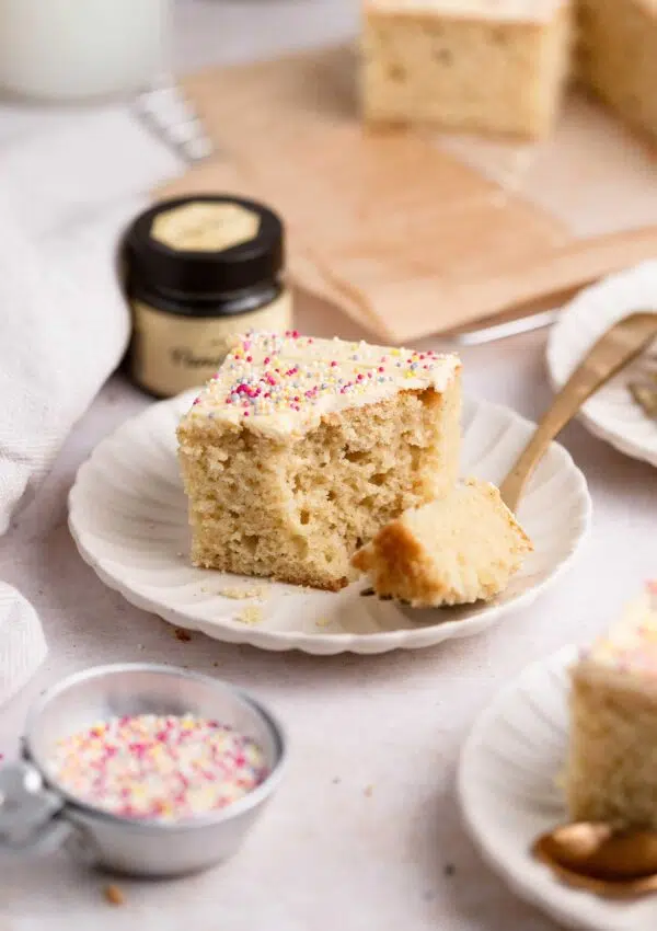 Easy Vegan Vanilla Sheet Cake