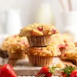 vegan strawberry muffins