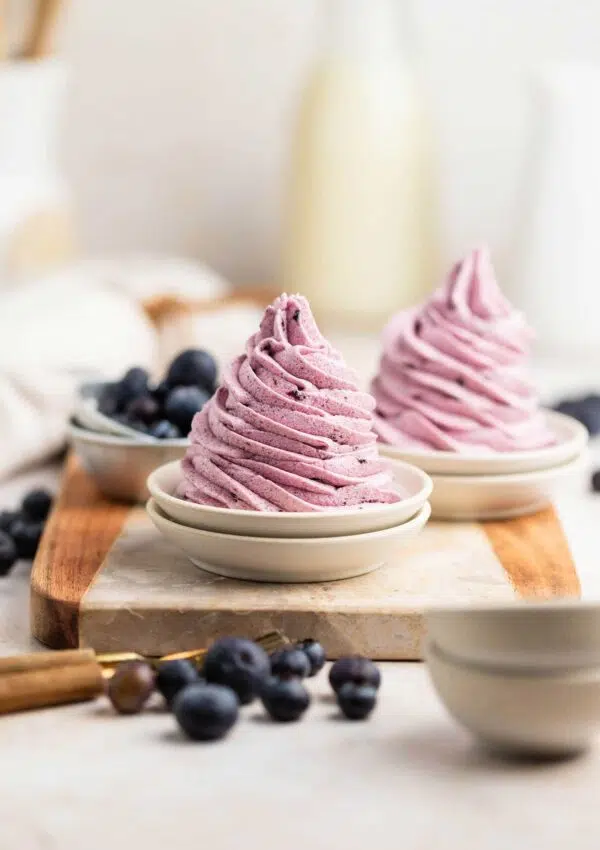 Easy! Vegan Blueberry Buttercream Frosting