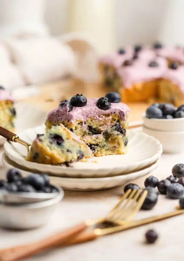 Easy! Vegan Blueberry Sheet Cake