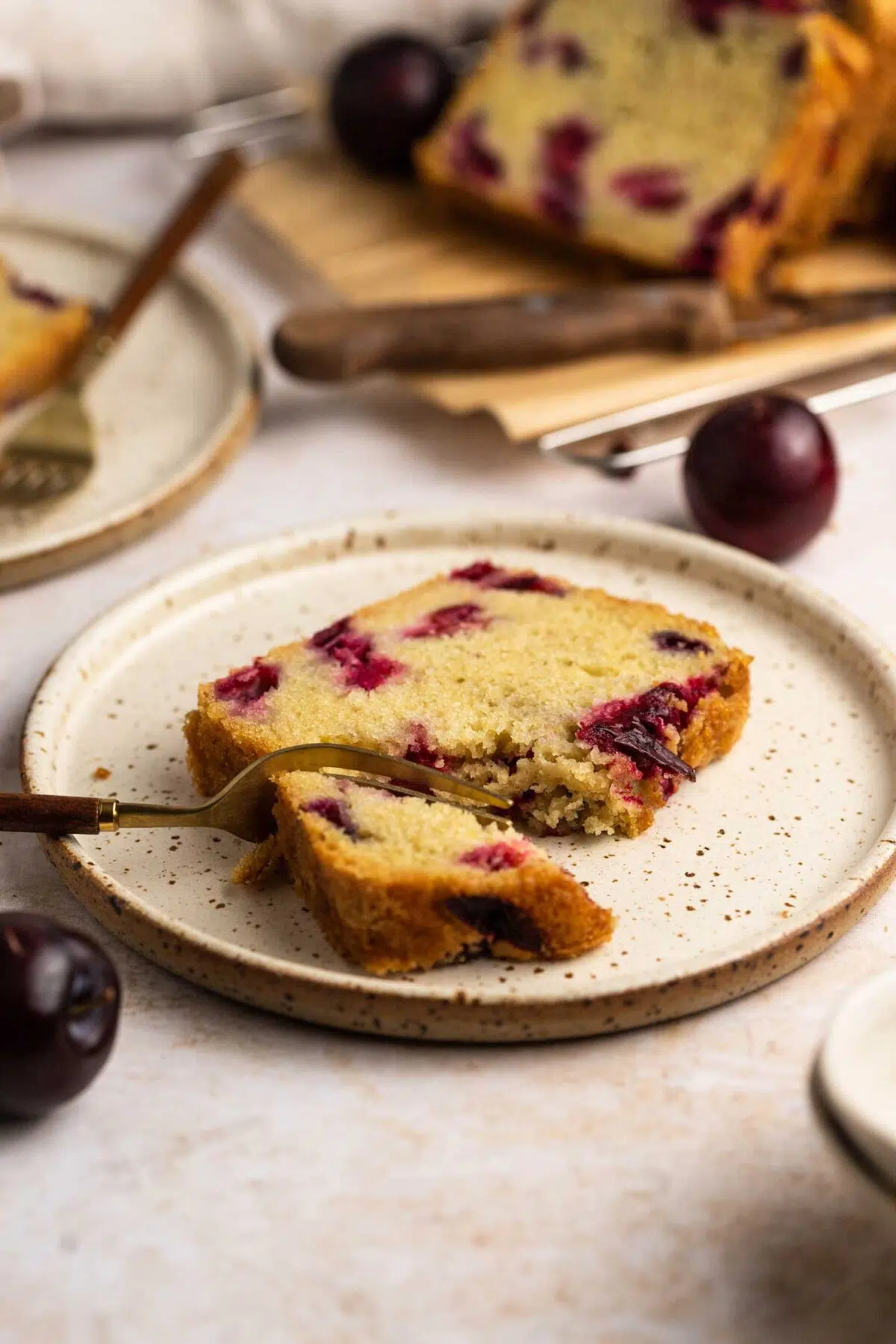 moist plum cake