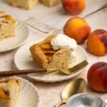peach and cream sheet cake