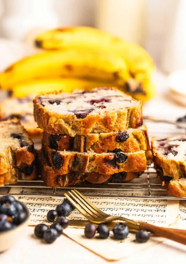 Vegan Blueberry Banana Bread – Moist & Easy!
