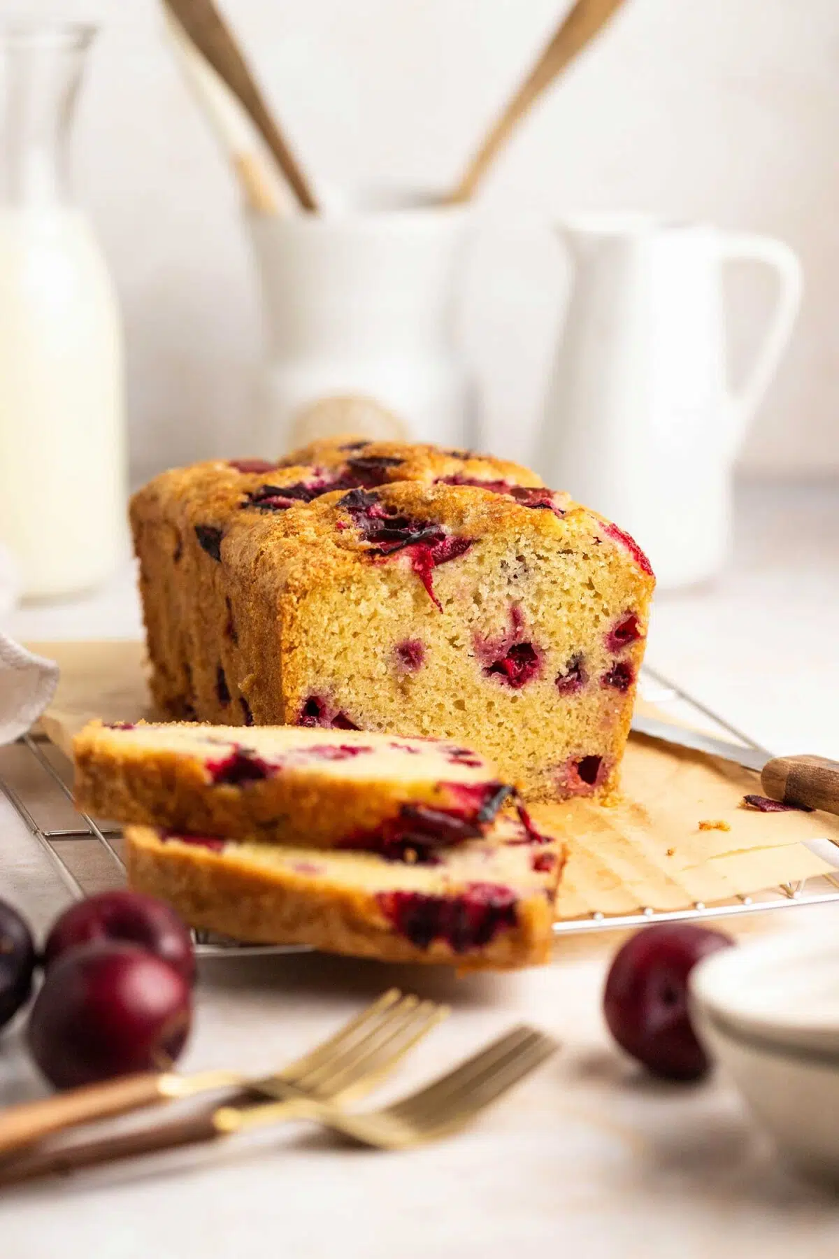 plum loaf cake