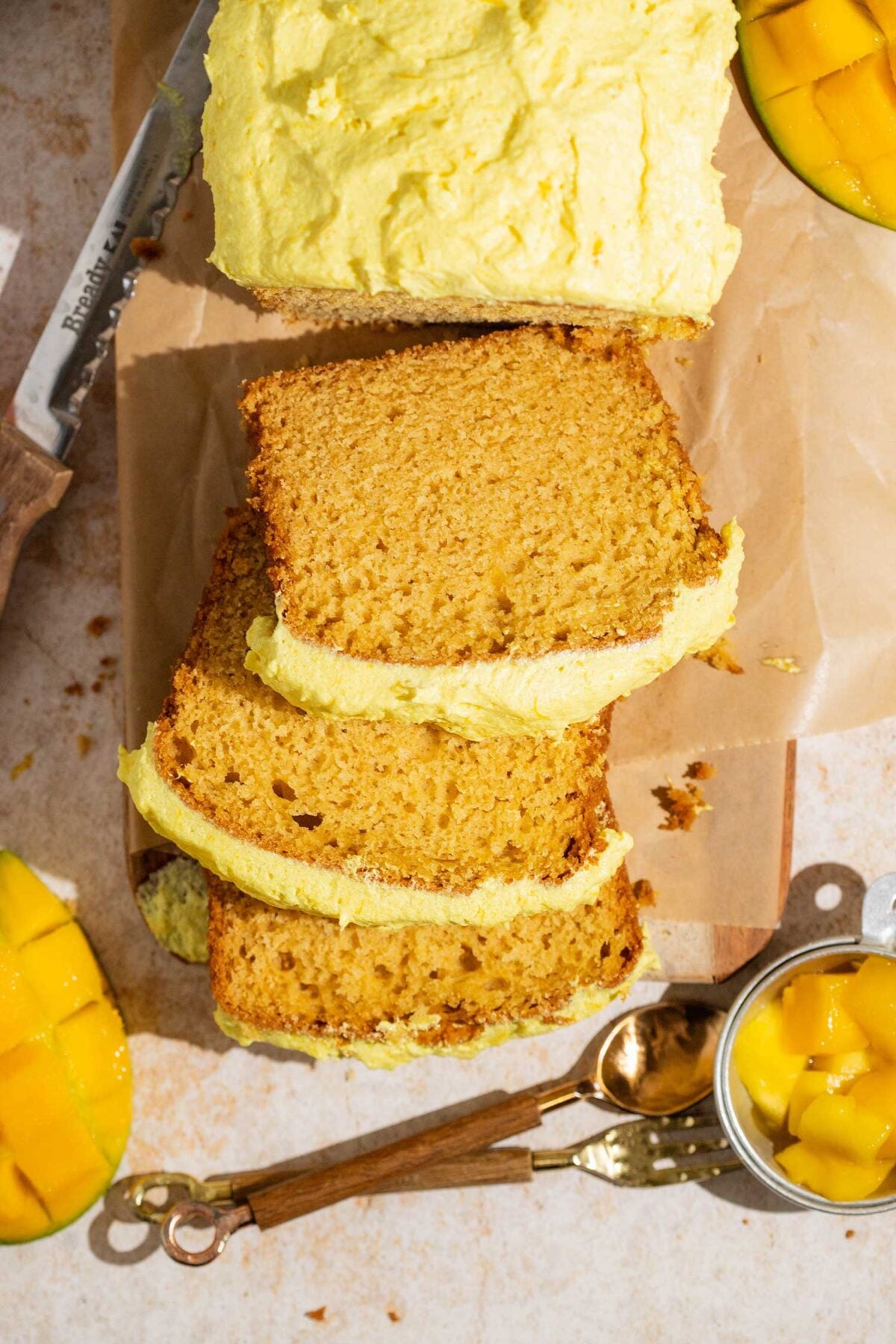 easy mango loaf cake