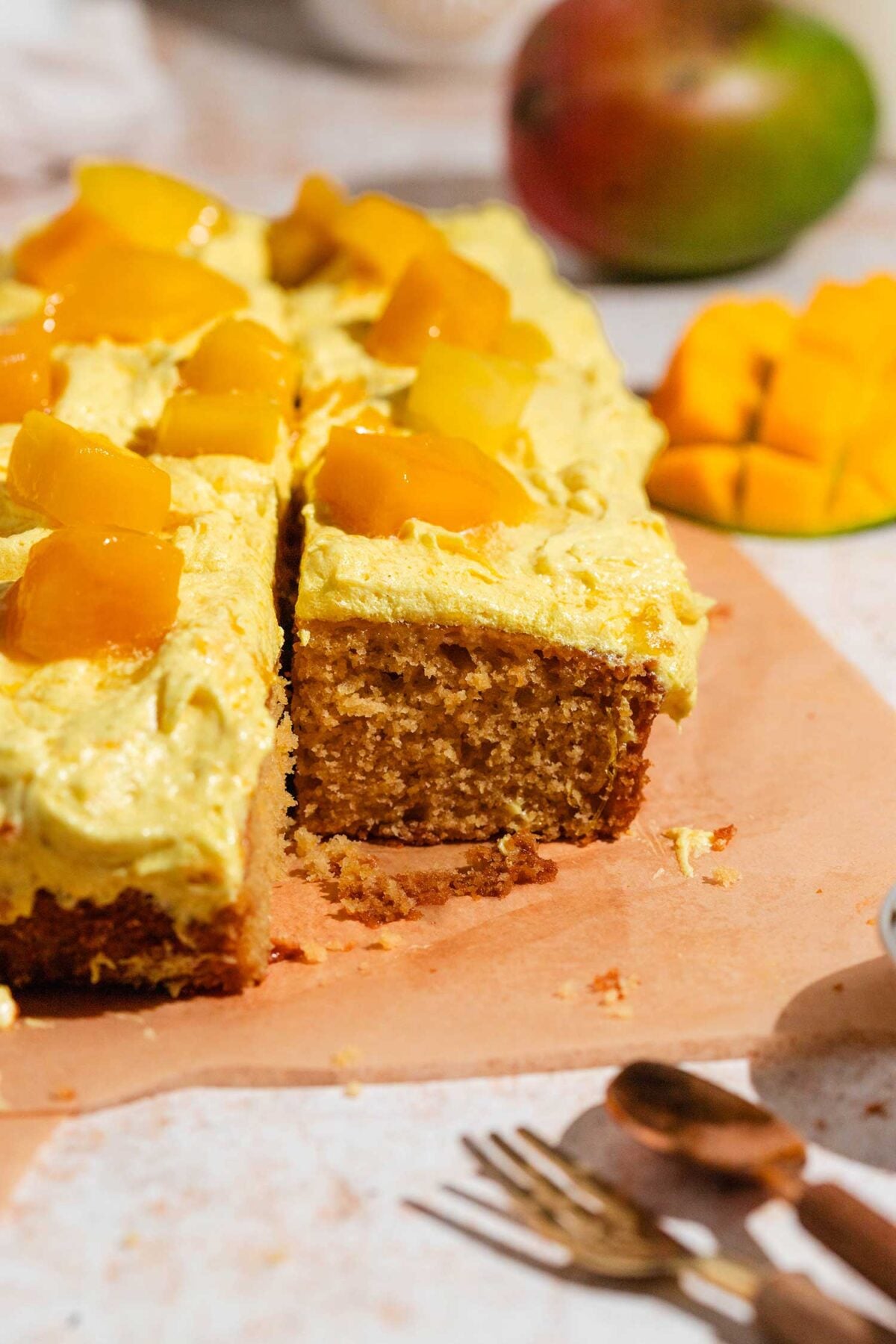 easy mango sheet cake