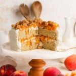 easy vegan peach cake