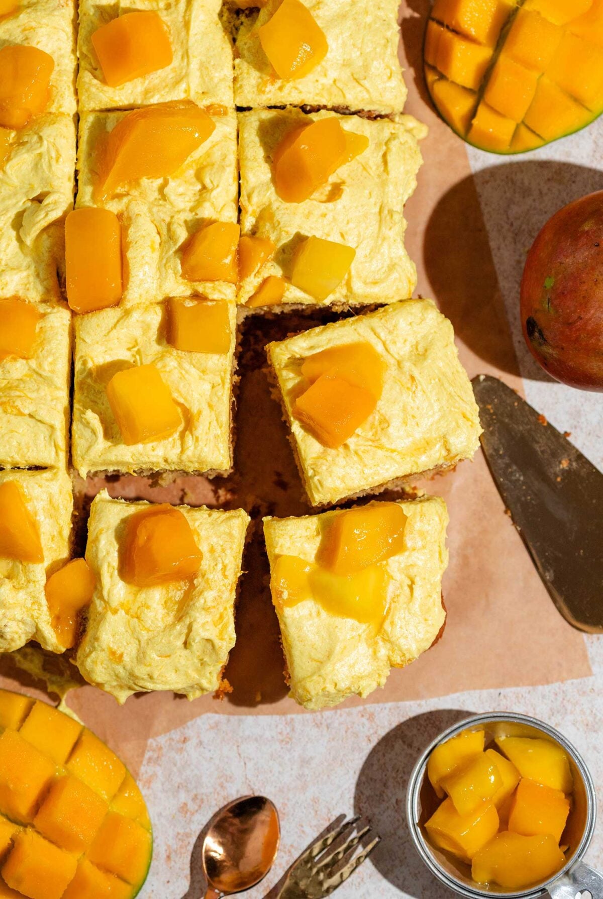 mango sheet cake